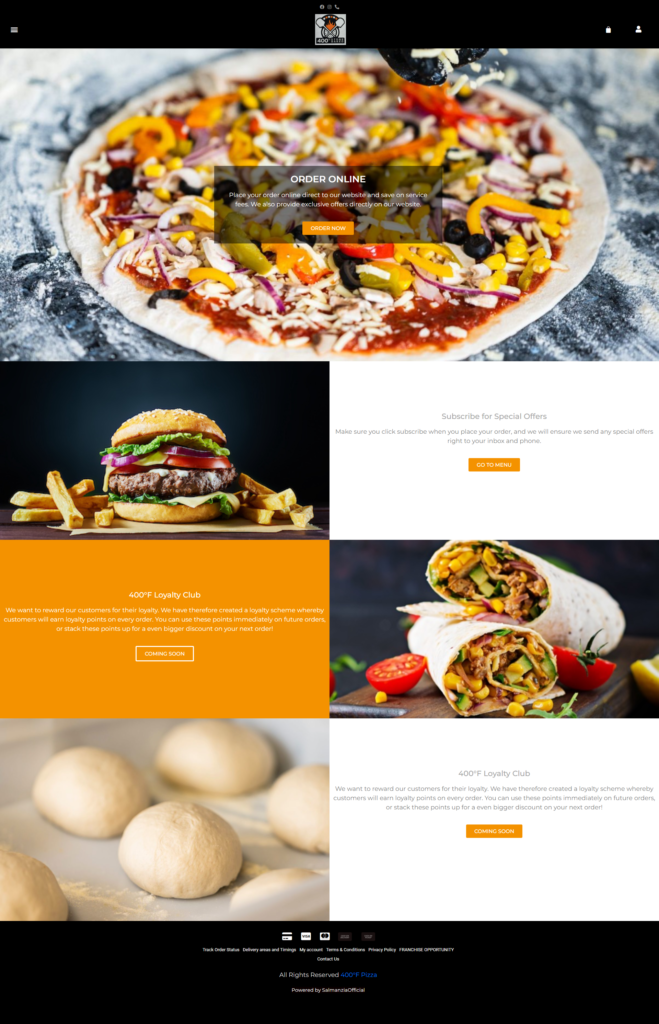 Online Ordering & Loyalty Rewards for Pizza Enthusiasts