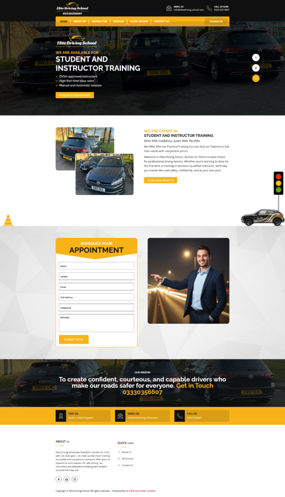 Expert Driver & Instructor Training in Burton-on-Trent