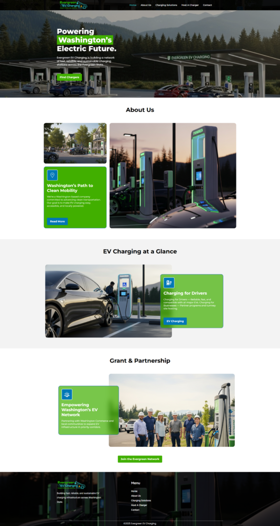 Evergreen EV Charging – Sustainable DC Fast-Charging Network